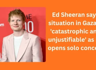 Ed Sheeran says situation in Gaza is ‘catastrophic and unjustifiable’ as he opens solo concert Ed Sheeran says situation in Gaza is 'catastrophic and unjustifiable' as he opens solo concert